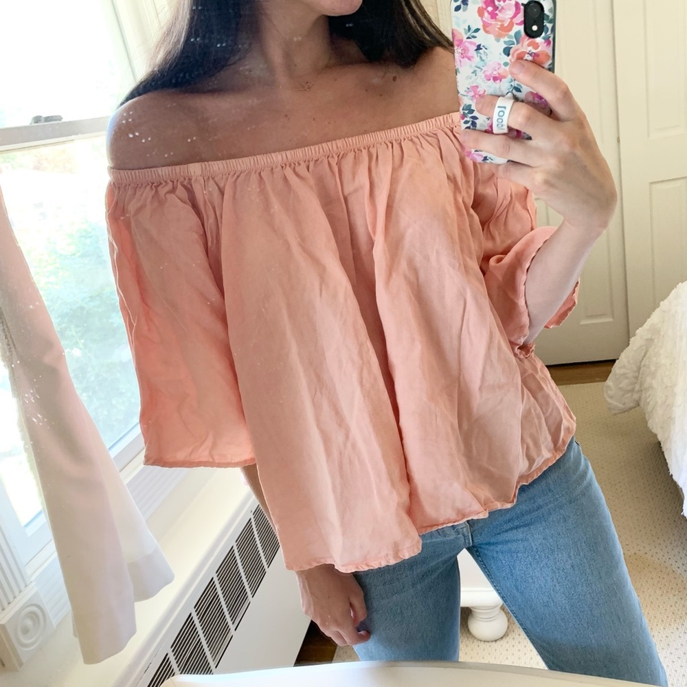 Orange off the shoulder top